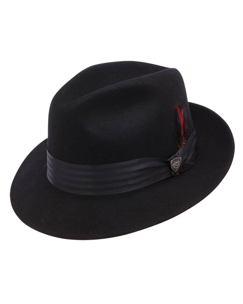 Dobbs Glen Cove Fedora Wool Felt Hat in Black - Rainwater's Men's Clothing and Tuxedo Rental