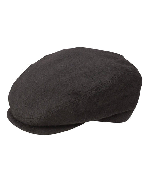 Dobbs Mate Wool Flat Newsboy Cap in Black - Rainwater's Men's Clothing and Tuxedo Rental