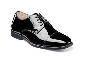 Florsheim Reveal Cap Toe Oxford Jr. Boys Dress Shoes in Black Patent Leather - Rainwater's Men's Clothing and Tuxedo Rental
