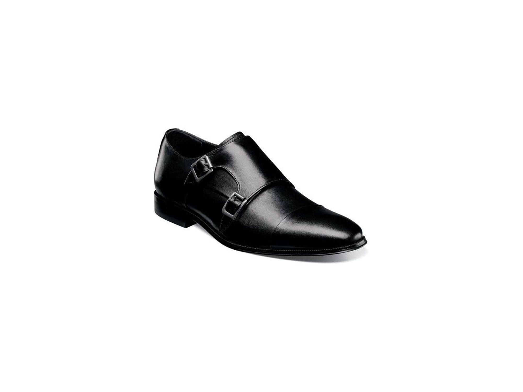 Florsheim Jetson Cap Toe Monk Strap Dress Shoes in Black