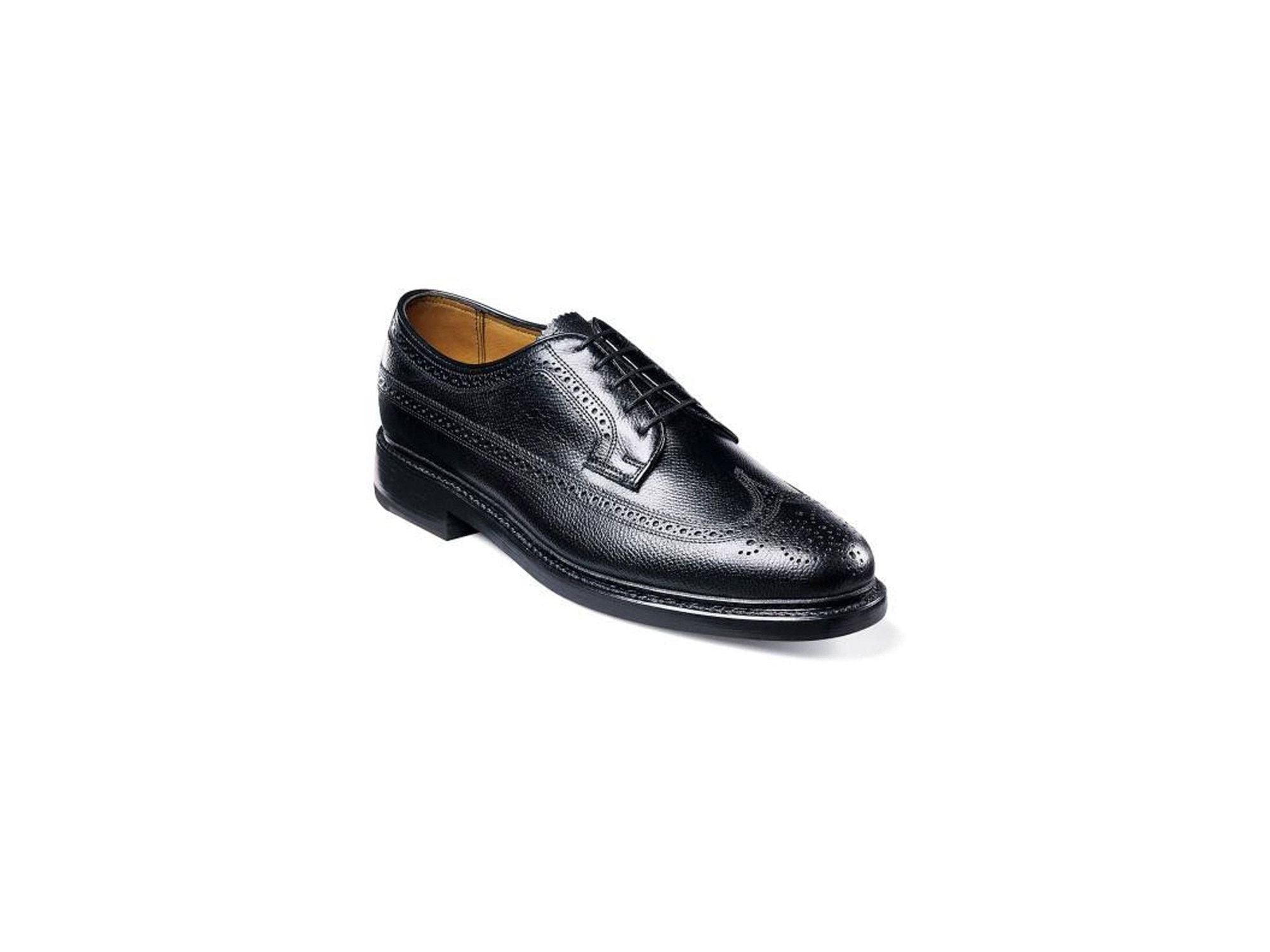 Florsheim Kenmoor Wingtip Oxford in Black Tumbled