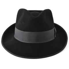 Dobbs Hashtag Wool Felt Fedora Hat in Black - Rainwater's Men's Clothing and Tuxedo Rental