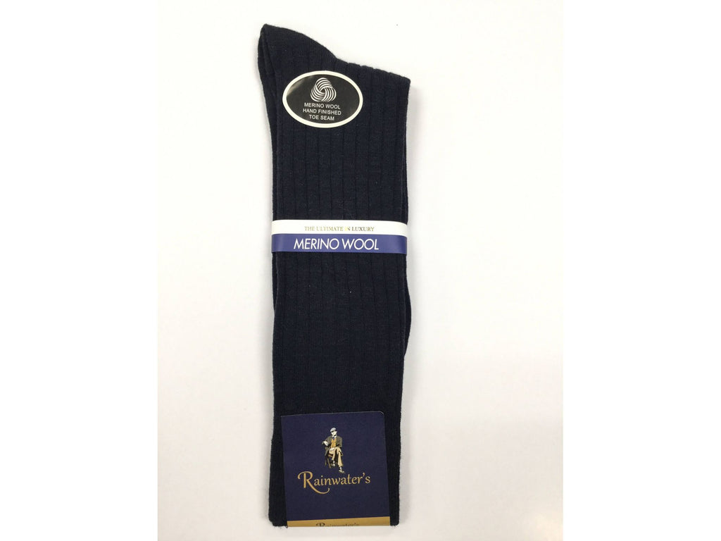 Rainwater's Merino Wool Mid Calf Ribbed Dress Socks Rainwater's Merino Wool Mid Calf Ribbed Dress Socks