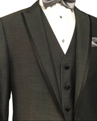 Dark Grey Matching Peak Lapel Tuxedo Rental - Rainwater's Men's Clothing and Tuxedo Rental