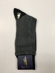 Rainwater's Mercerized Cotton Contrast Stripe Dress Sock - Rainwater's Men's Clothing and Tuxedo Rental