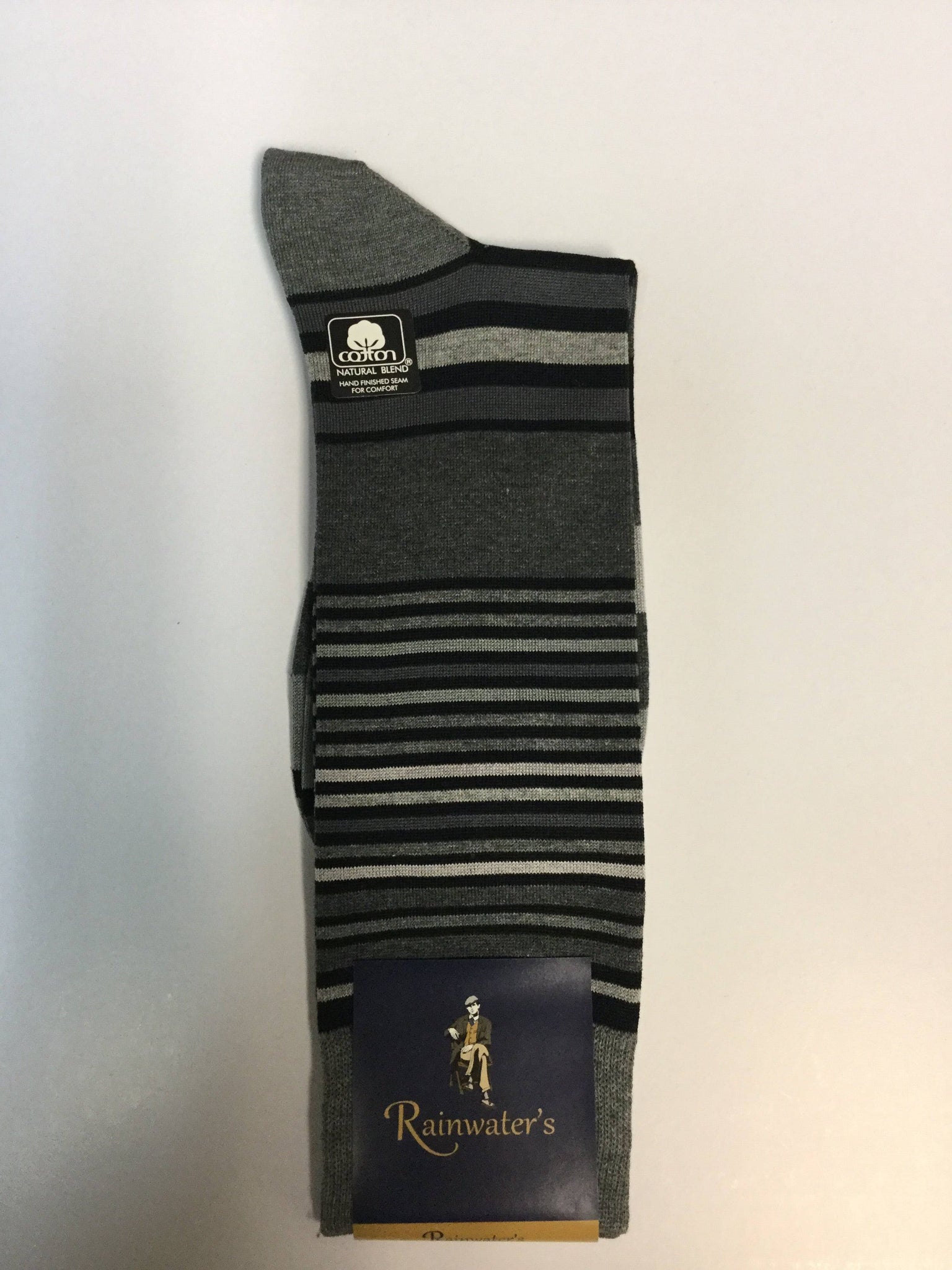 Rainwater's Mercerized Multistripe Dress Sock - Rainwater's Men's Clothing and Tuxedo Rental