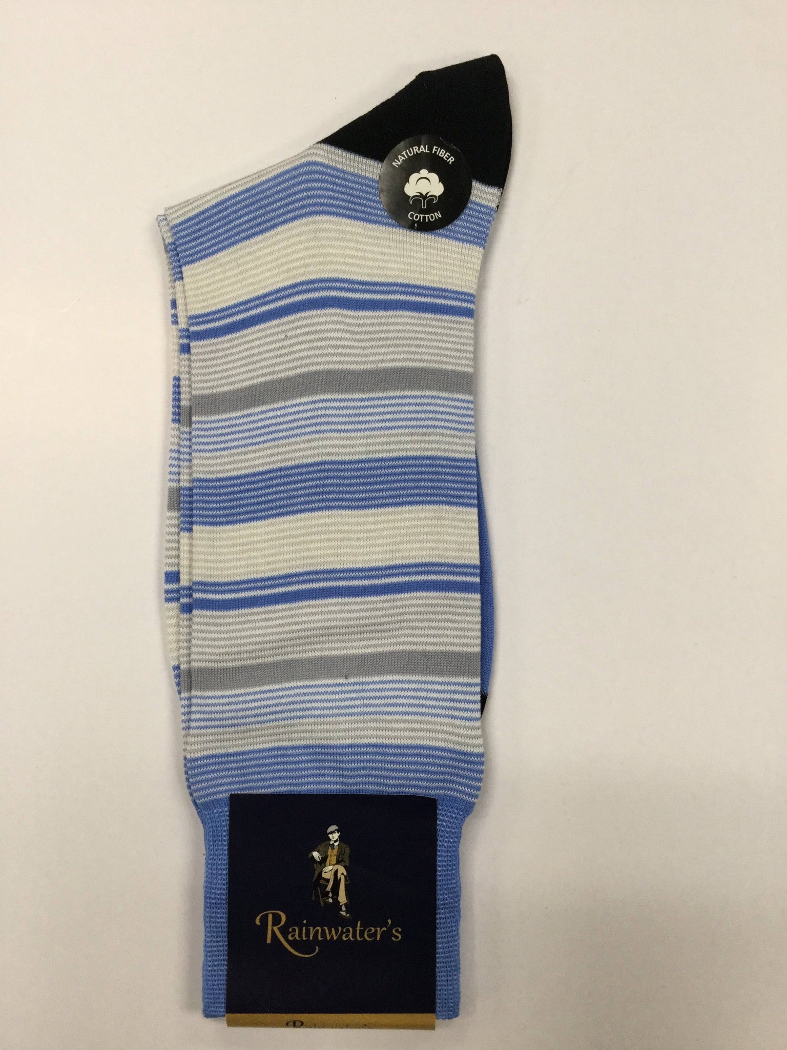 Rainwater's Mercerized Cotton Mini Tonal Stripe Dress Sock - Rainwater's Men's Clothing and Tuxedo Rental