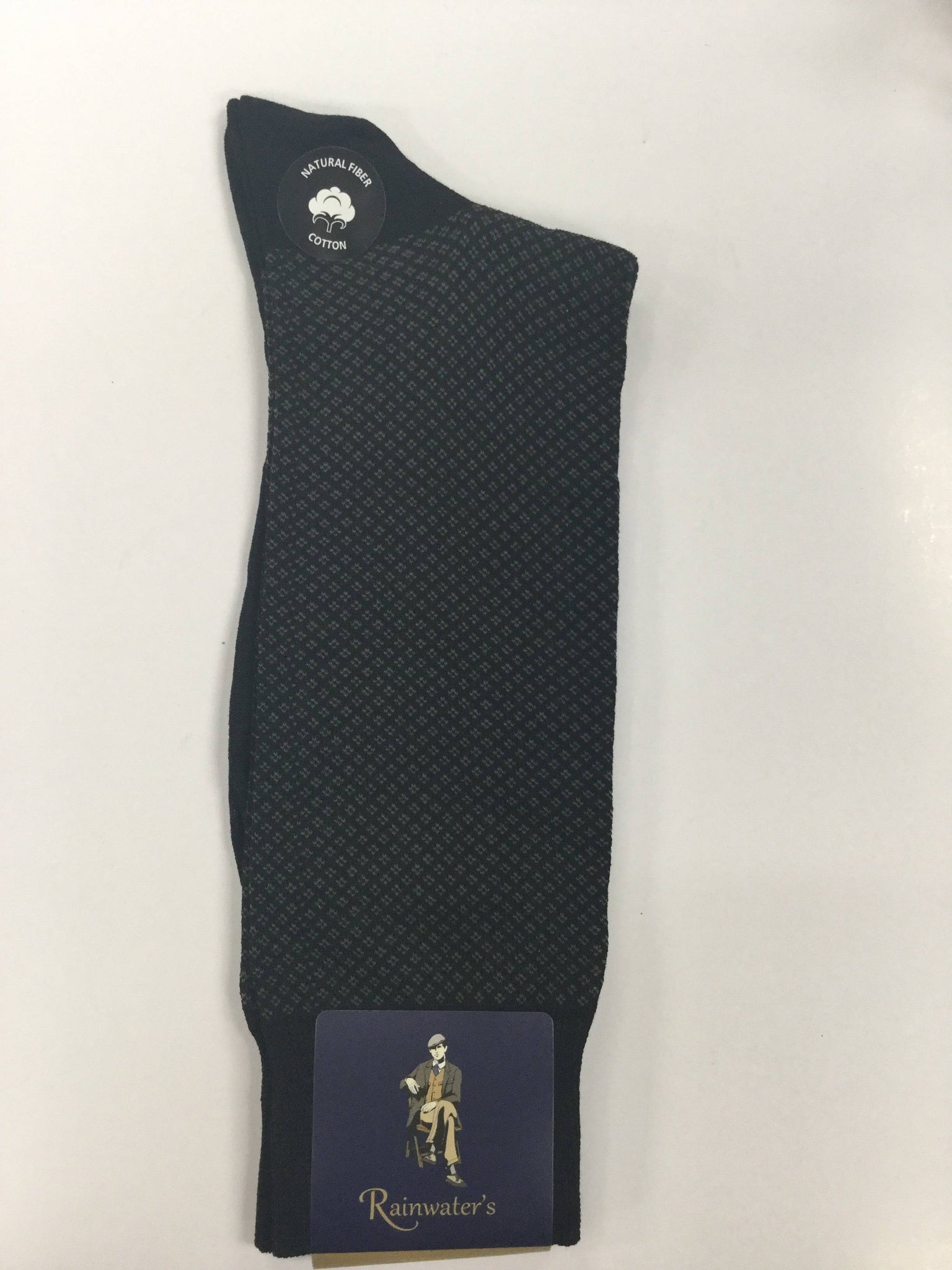 Rainwater's Mercerized Cotton Mini Diamond Neat Dress Sock - Rainwater's Men's Clothing and Tuxedo Rental