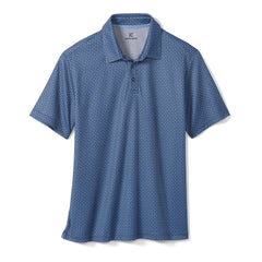 Johnston & Murphy Polo Shirt in Navy Neat Pattern - Rainwater's Men's Clothing and Tuxedo Rental