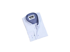 -Rainwater's -Mizumi - Button Up Sport Shirts - Mizumi Light Blue Geometric Print Sport Shirt -