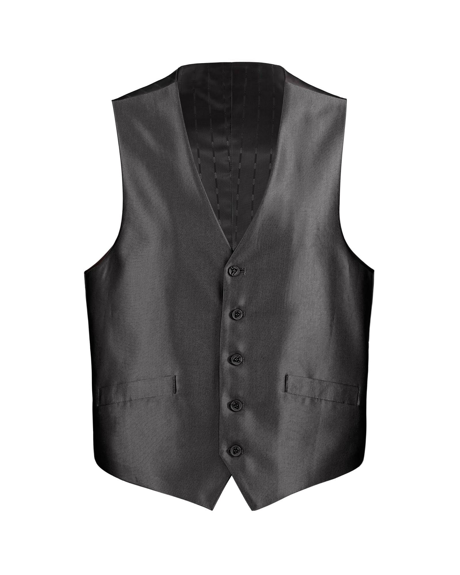 Suit Vest Luster Charcoal - Rainwater's Men's Clothing and Tuxedo Rental