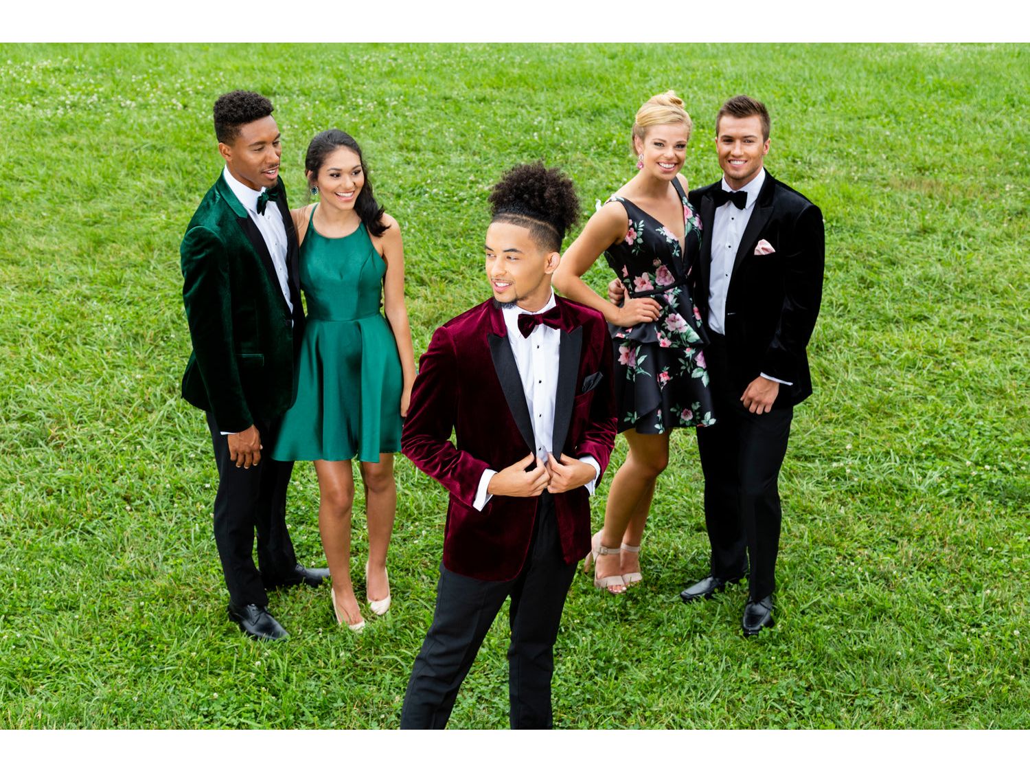 Velvet Green With Black Peak Tuxedo Rental Rainwater's