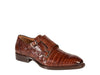 Mezlan Prague Genuine Crocodile Double Monk Strap Shoe in Cognac Sport Color - Rainwater's Men's Clothing and Tuxedo Rental