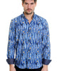 Mizumi Navy Dogs On Leashes Print Sport Shirt - Rainwater's Men's Clothing and Tuxedo Rental