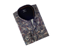 Mizumi Multi Color Paisley Print Sport Shirt - Rainwater's Men's Clothing and Tuxedo Rental