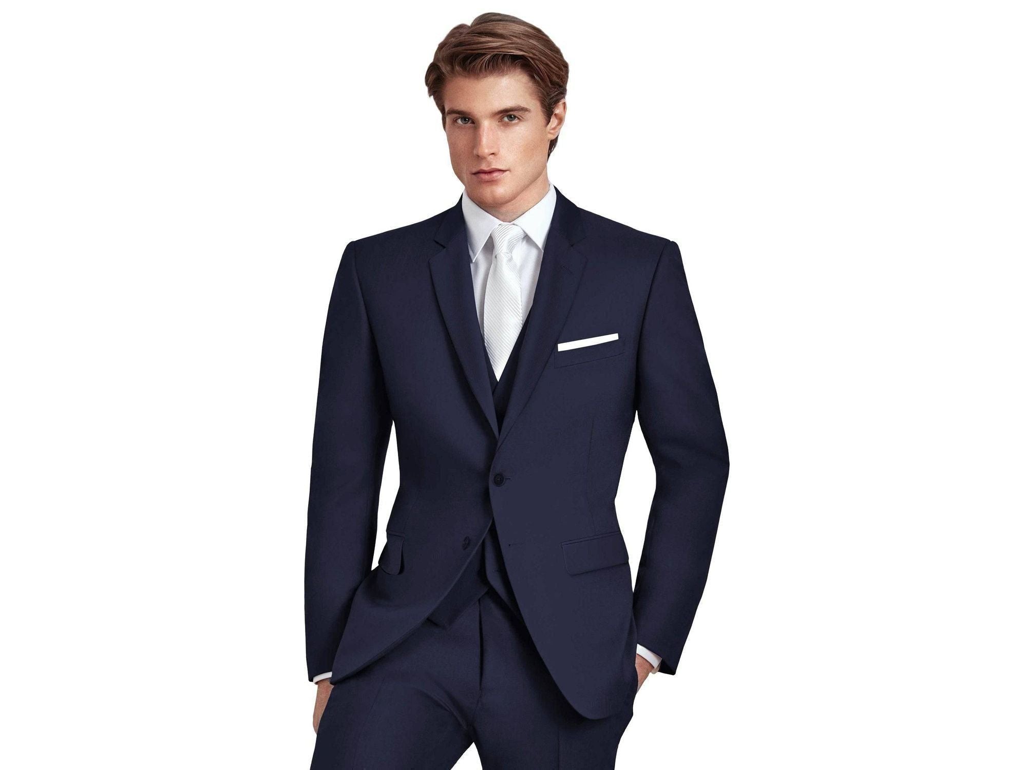 Tux By Vera Wang Postman Blue Suit Men's Wearhouse French