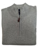 1/4 Zip Mock Sweater Vest in Light Grey Cotton Blend - Rainwater's Men's Clothing and Tuxedo Rental