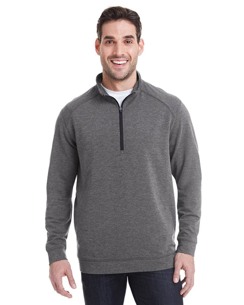 1/4 Zip Pullover in Grey Heather Tech Stretch - Rainwater's Men's Clothing and Tuxedo Rental