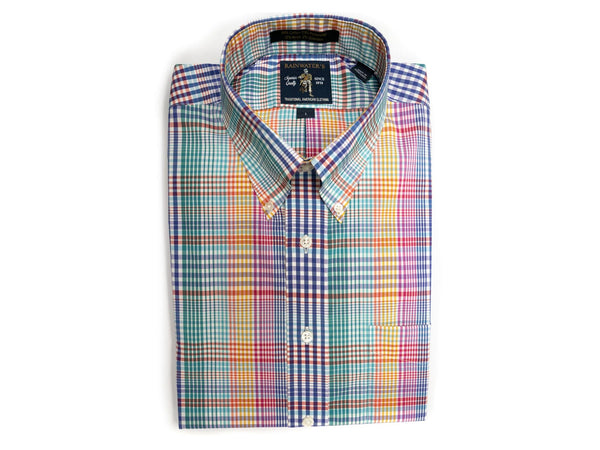 Rainwater's Multi Color Tech Stretch Plaid Button Up Shirt - Rainwater's Men's Clothing and Tuxedo Rental