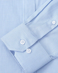Rainwater's Textured Light Blue All Cotton Spread Collar Dress Shirt - Rainwater's Men's Clothing and Tuxedo Rental