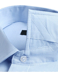 Rainwater's Textured Light Blue All Cotton Spread Collar Dress Shirt - Rainwater's Men's Clothing and Tuxedo Rental