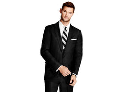 Rainwater's Black Modern Fit Super 140's Wool Suit - Rainwater's Men's Clothing and Tuxedo Rental