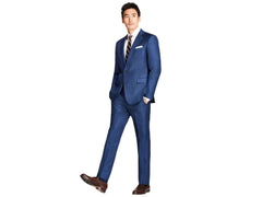 Rainwater's Wool French Blue Sharkskin Modern Fit Suit - Rainwater's Men's Clothing and Tuxedo Rental