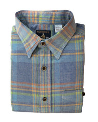 Washed Corduroy Sport Shirt In Blue Multi Color Plaid Sport Shirt - Rainwater's Men's Clothing and Tuxedo Rental
