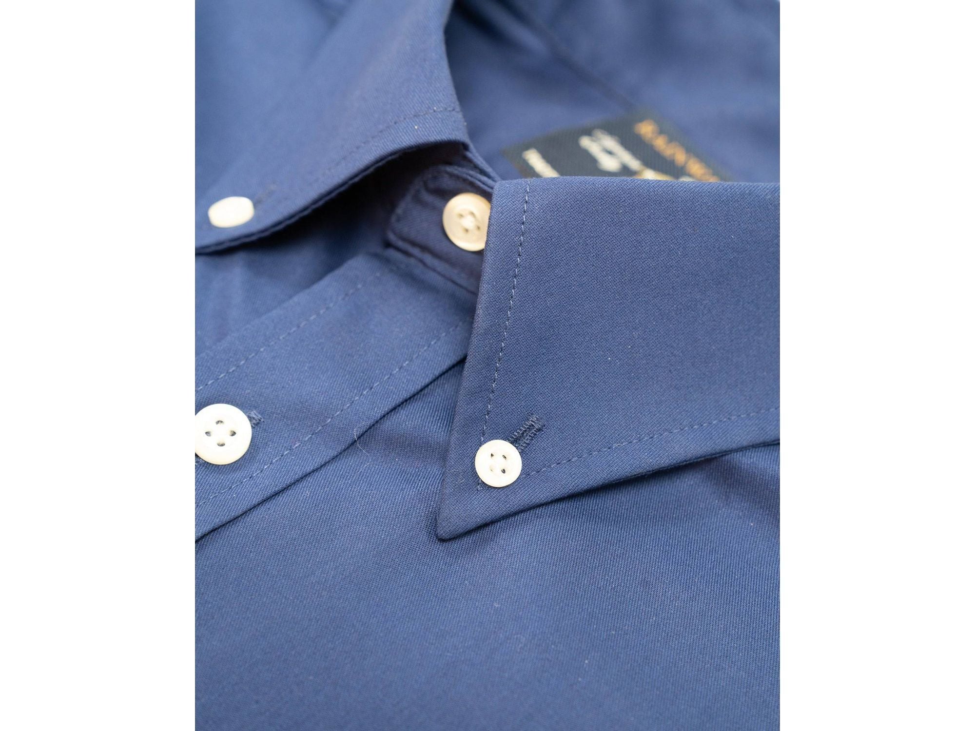 Rainwater's Night Blue Solid Twill Non-Iron Button Down Sport Shirt - Rainwater's Men's Clothing and Tuxedo Rental