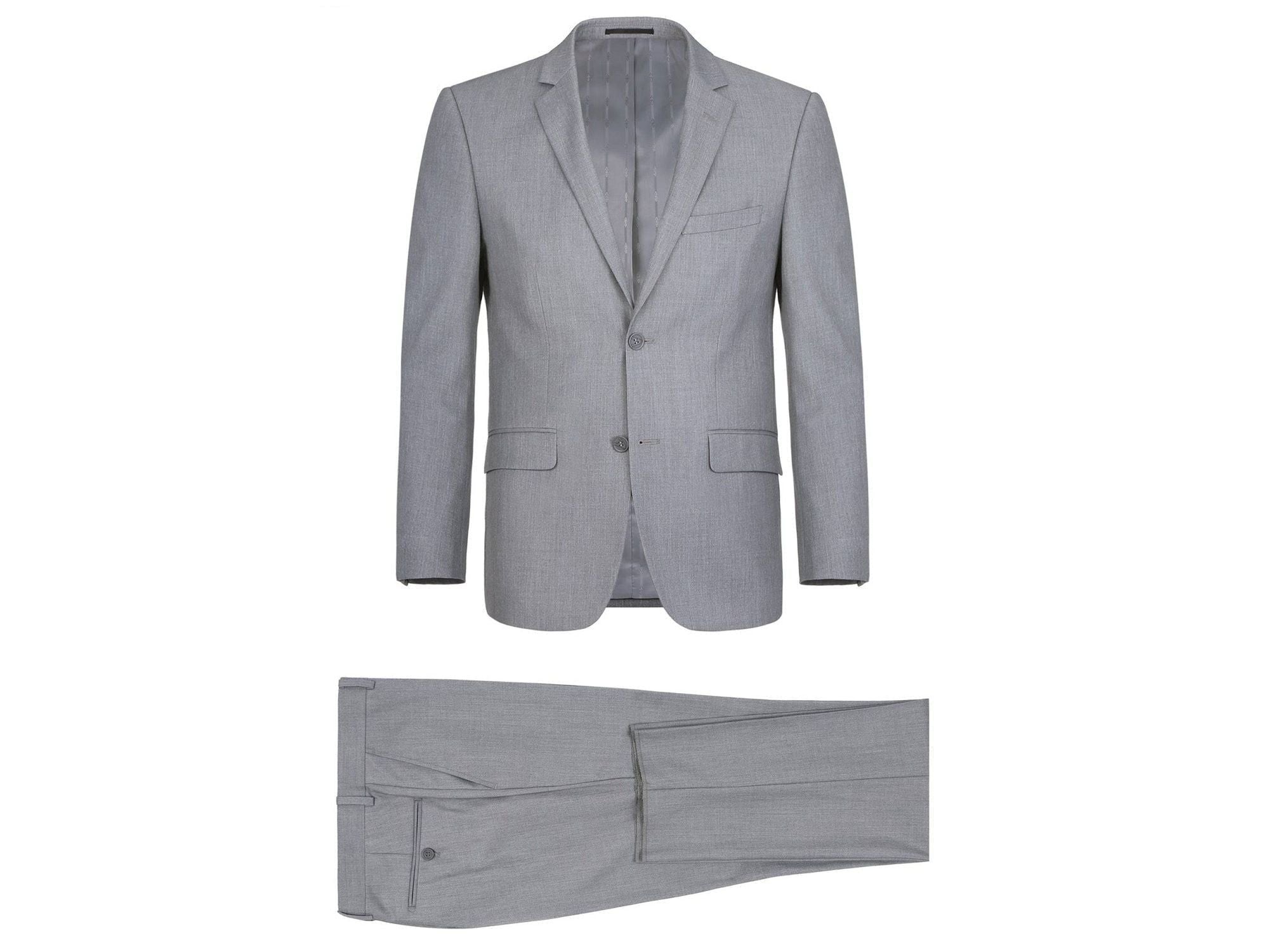 Rainwater's Fine Tropical Weight Man Made Fabric Slim Fit Suit In Light Grey - Rainwater's Men's Clothing and Tuxedo Rental