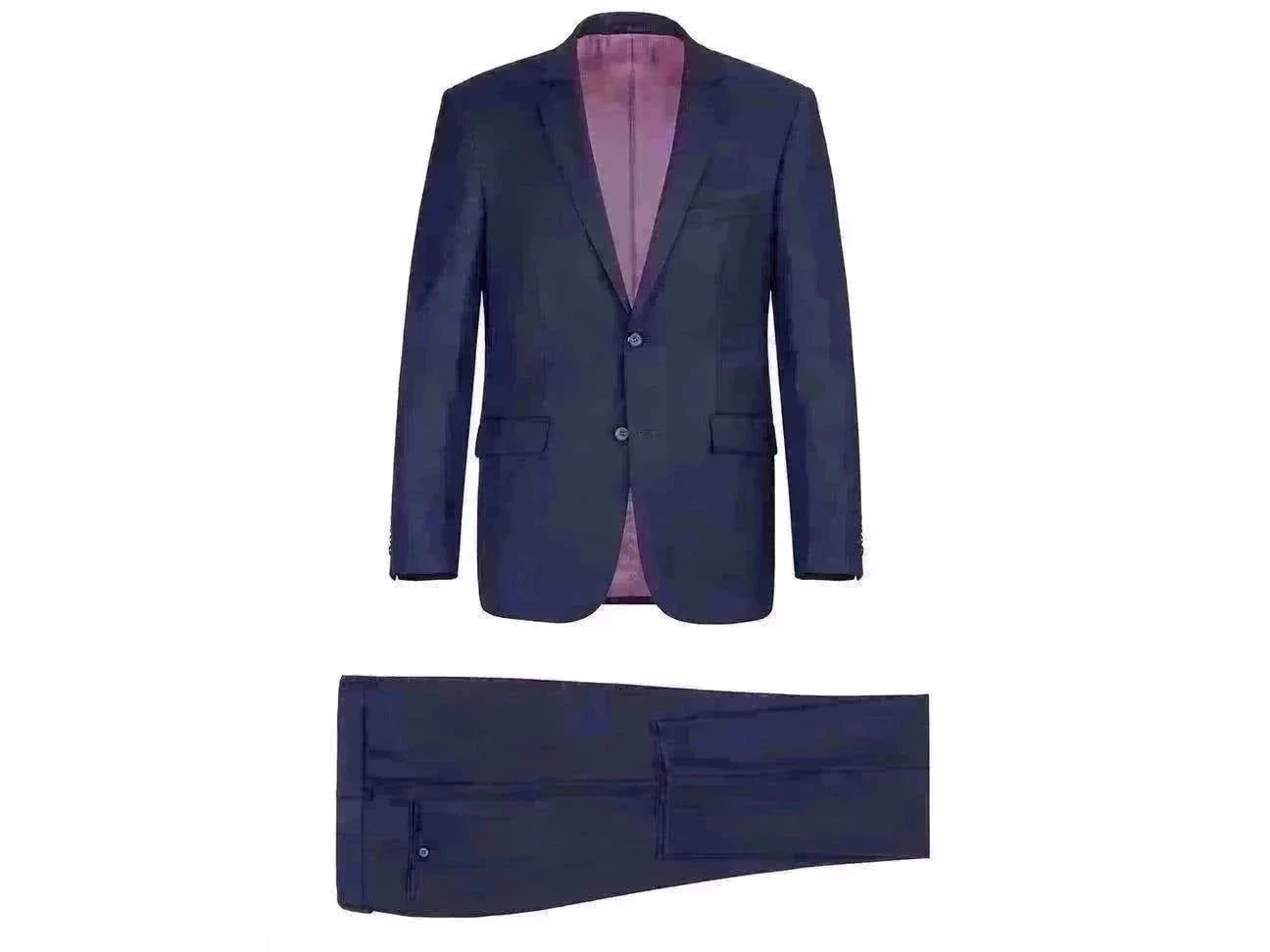 Rainwater's Luxury Collection Super 140's Wool Slim Fit Suit In New Navy - Rainwater's Men's Clothing and Tuxedo Rental