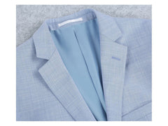 Rainwater's Fine Tropical Weight Man Made Fabric Slim Fit Suit In Light Blue - Rainwater's Men's Clothing and Tuxedo Rental