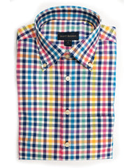 Scott Barber Multi Color Check Button Up Shirt - Rainwater's Men's Clothing and Tuxedo Rental