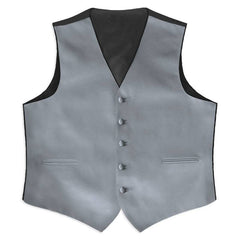 Silver Satin Rental Vest - Rainwater's Men's Clothing and Tuxedo Rental