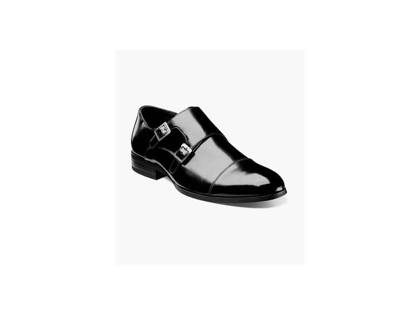 Stacy Adams Gordon Cap Toe Monk Strap In Black - Rainwater's Men's Clothing and Tuxedo Rental