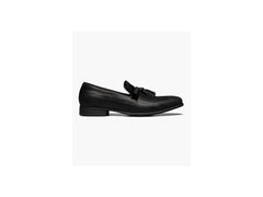 Stacy Adams Sonata Herringbone Tassel Slip On Loafer In Black - Rainwater's Men's Clothing and Tuxedo Rental