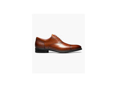 Stacy Adams Heath Cap Toe Lace up Oxford In Cognac - Rainwater's Men's Clothing and Tuxedo Rental