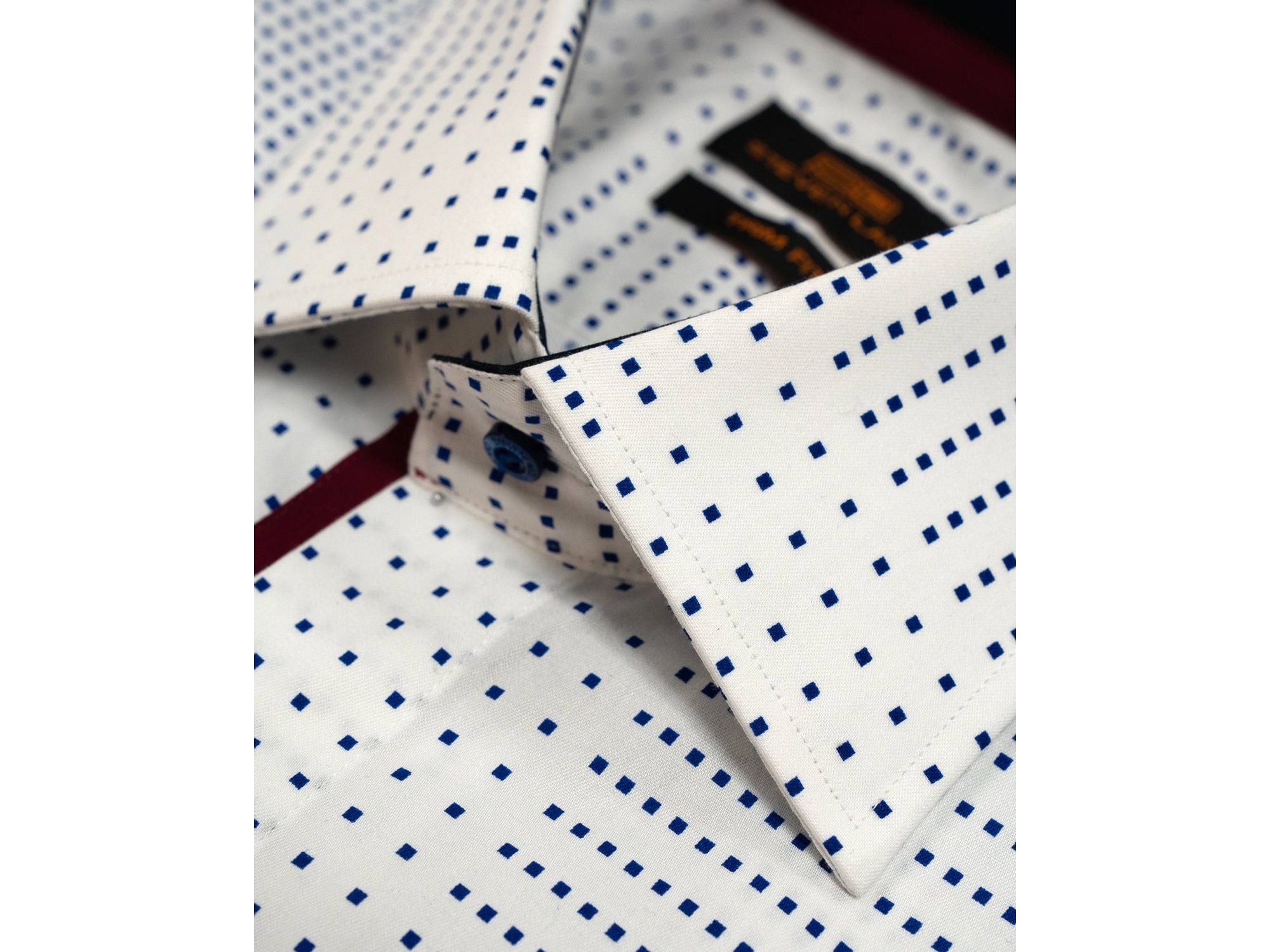 Navy Grid Print Sport Shirt - Rainwater's Men's Clothing and Tuxedo Rental