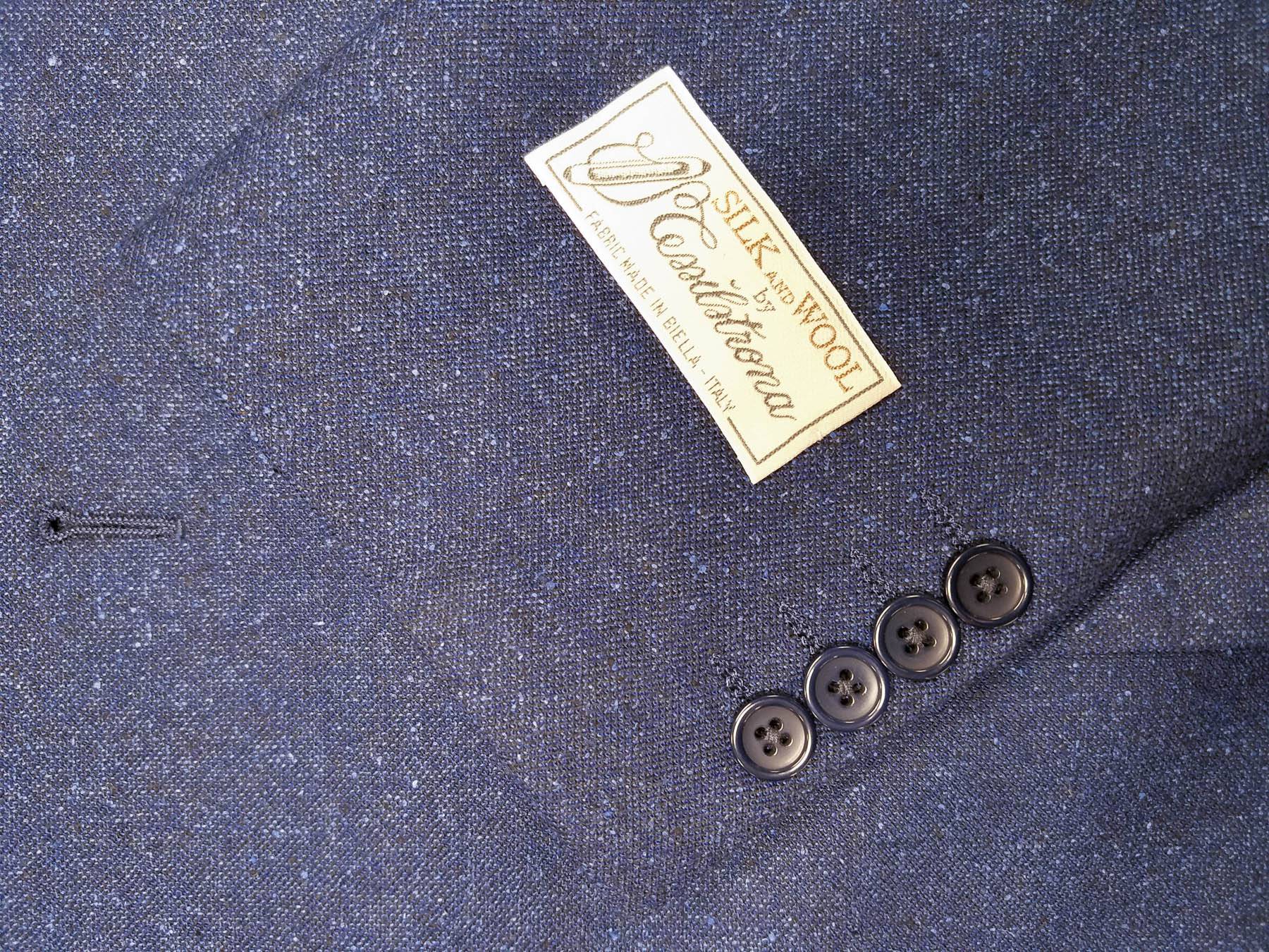 Tessilstrona Wool & Silk Tweed Blue Sport Coat - Rainwater's Men's Clothing and Tuxedo Rental