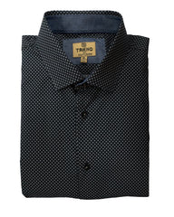 Trend by F/X Fusion Black and Grey Circle Print Sport Shirt - Rainwater's Men's Clothing and Tuxedo Rental