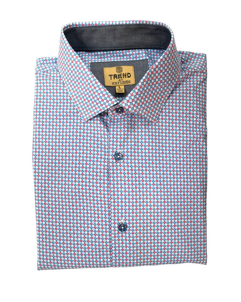 Trend by F/x Fusion Red and Blue Star Print - Rainwater's Men's Clothing and Tuxedo Rental