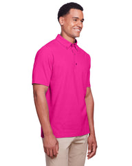 Rainwater's Stretch Button Down Collar Polo In Hot Pink - Rainwater's Men's Clothing and Tuxedo Rental